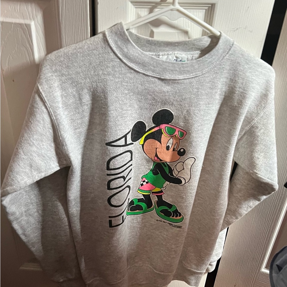 Gray Mickey Mouse Florida Sweatshirt Vintage Great Condition